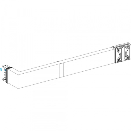 Schneider Electric CANALIS KSA СЕКЦИЯ УГЛОВАЯ ГОРИЗ ВПРАВО ЗАК 250А С ОГН.БАР. A=700 ДО 1200 B=200