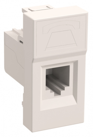 IEK PRIMER Розетка информационная RJ-45 UTP кат.5e, 1 модуль. РКИ-10-00-П