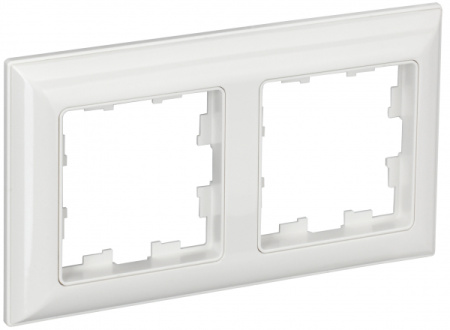 IEK BRITE DECOR Белый 3D-форма Рамка 2-м РУ-2-Бр