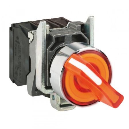 Schneider Electric XB4 Переключатель 22мм 48-120В желтый с подсветкой