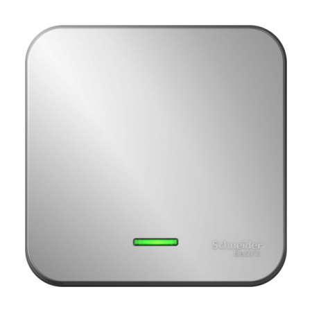 Systeme Electric Blanca наруж Алюминий Выключатель 1-клавишный с подсветкой 10А, 250B, изолир. пластина