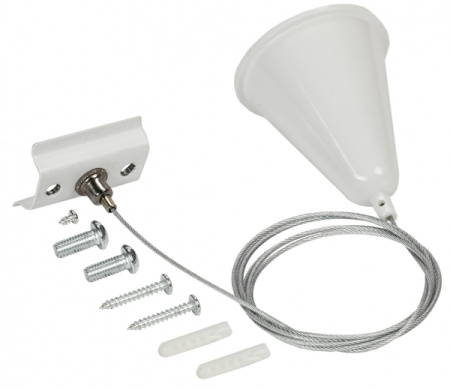 IEK LIGHTING Комплект подвеса для шинопровода с тросом 1,5м белый