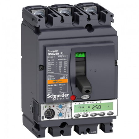 Schneider Electric Compact NS630 3P Выключатель M6.2E-M 220A NSX250R(200кА/415В, 45кА/690B)