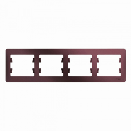 Systeme Electric Glossa Баклажановый Рамка 4-ая, горизонтальная