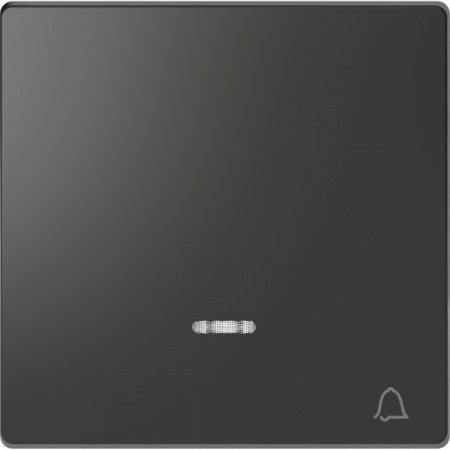 Schneider Electric Merten D-Life Антрацит Клавиша с линзой для LED модуля, символ «звонок»