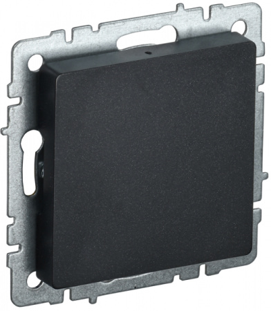 IEK BRITE BASE Черный Заглушка c суппортом МЗ10-БрЧ