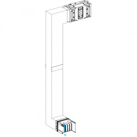 Schneider Electric CANALIS KSA СЕКЦИЯ УГЛ ВНИЗ-ВЛЕВО НА ЗАК 1000А С ОГН. A=290 B=700 ДО 200 C=290