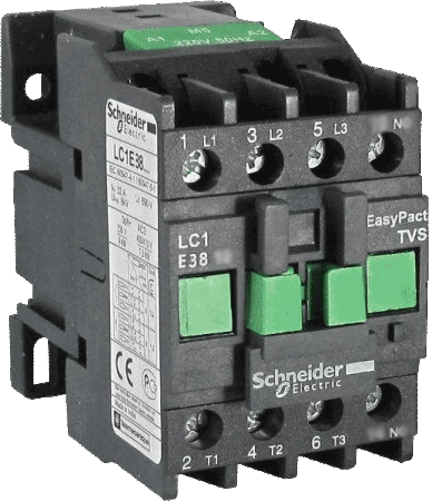 Schneider Electric EasyPact TVS TeSys E Контактор 3P 1НО 38А 400В AC3 380В 50Гц