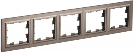 IEK BRITE BASE Темн.бронза  Рамка 5-м РУ-5-БрТБ