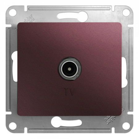 Systeme Electric Glossa Баклажановый Розетка TV коннектор