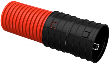 IEK ELASTA Труба гофрированная двустенная жесткая ПНД d=140мм (6м)