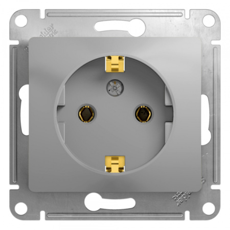 Systeme Electric Glossa Алюминий Розетка с/з