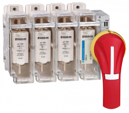 Schneider Electric Ручки для фронтальных выносных рукояток IP65, красный/желтый (GS2AH540)
