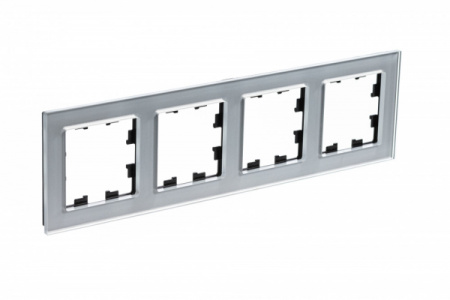 Systeme Electric AtlasDesign Nature Стекло алюминий Рамка 4-ая