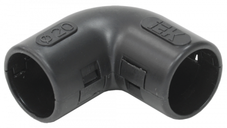 IEK Поворот открывающийся на 90гр. CI20G черный (5 шт/комп)
