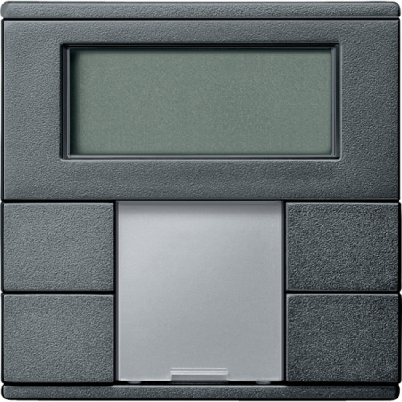 Schneider Electric Merten KNX SM Антрацит Выключатель Plus 2-кнопочный с терморегулятором SYM