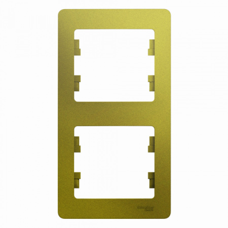 Systeme Electric Glossa Фисташковый Рамка 2-ая, вертикальная