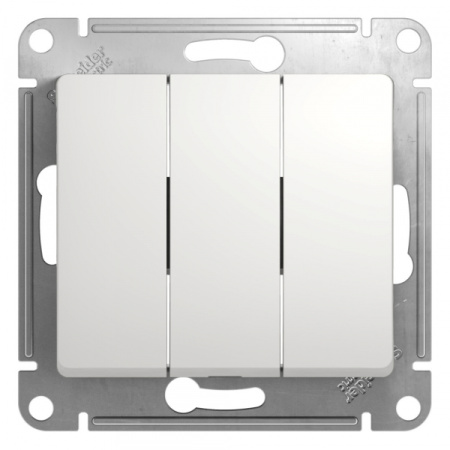 Systeme Electric Glossa Бел Выключатель 3-клавишный, сх.3, 10АХ