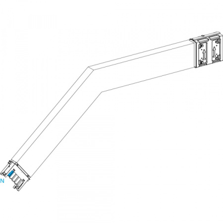 Schneider Electric CANALIS KSA СЕКЦИЯ С ИМЗ УГЛОМ ВЕРТИКАЛЬНАЯ ВНИЗ НА ЗАКАЗ 250А. A.B=250 ДО 750