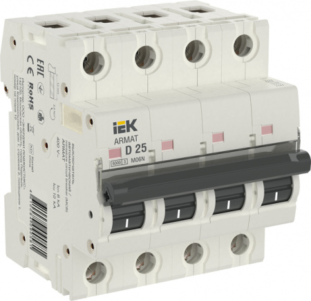 IEK ARMAT Автоматический выключатель M06N 4P D 25А