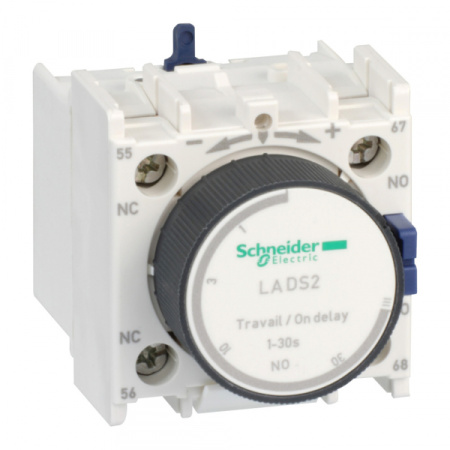Schneider Electric Contactors D Telemecanique Контакт дополнительный фронтальный 1НО+1НЗ с выдержкой на включение 1-30с для контакторов серии D