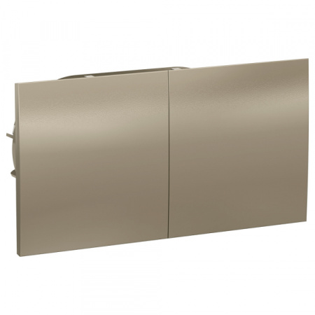 Systeme Electric AtlasDesign Шампань Розетка с/з двойная, со шторками, с крышкой, 16А, в сборе