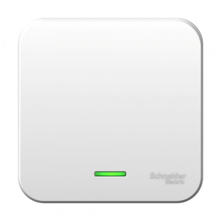 Systeme Electric Blanca наруж Бел Выключатель 1-клавишный с подсветкой, 6А, 250В, монтажная пластина