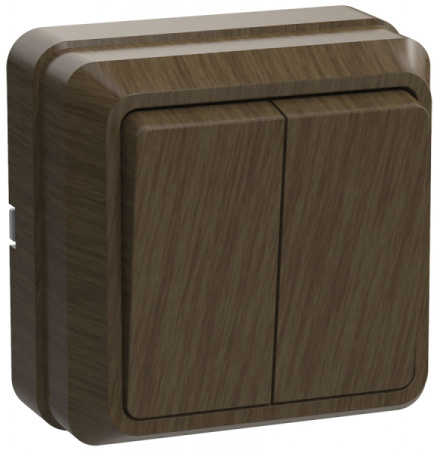 IEK OKTAVA ВС20-2-0-ОД Выключатель 2кл 10А откр.уст. (дуб)