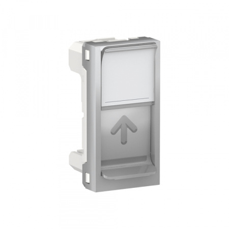 Schneider Electric Unica Modular Алюминий Панель лицевая RJ45, одиночная без коннектора, 1 модуль