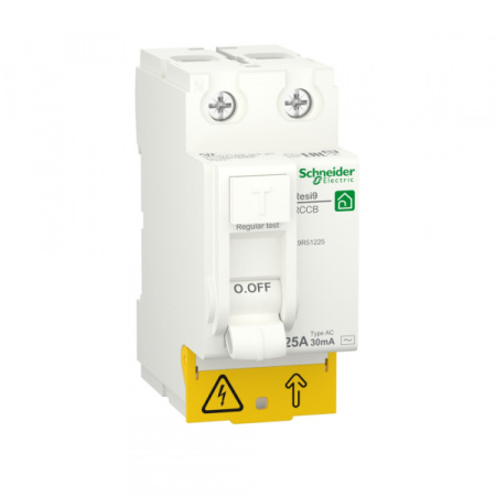 Schneider Electric RESI9 Выключатель дифференциального тока (УЗО) 25А 2P 30мА тип AC