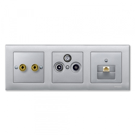 Schneider Electric Merten SM M-Plan Алюминий Рамка 3-ая
