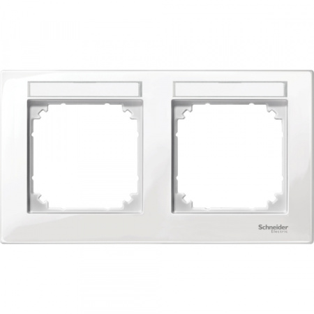 Schneider Electric Merten SM M-Plan Полярно-Бел Рамка 2-ая с полем для надписи, горизонтальная (MTN514219)