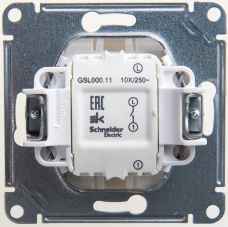 Systeme Electric Glossa Перламутр Выключатель 1-клавишный сх.1, 10AX