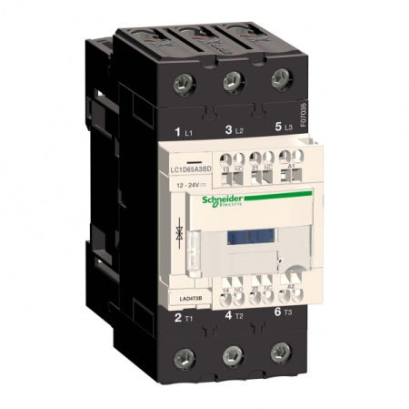 Schneider Electric Contactors D Контактор 3P Everlink AC3 440В 65A пружинный зажим, катушка управления 24В DC