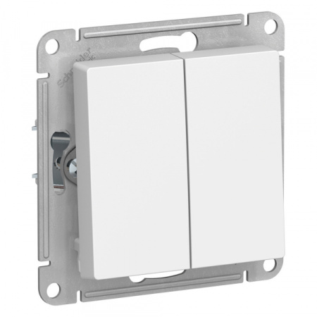 Systeme Electric AtlasDesign Белый Выключатель 2-клавишный с самовозвратом, сх.5, 10АХ, механизм