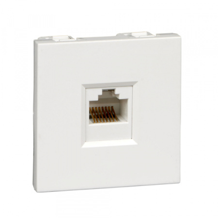 Systeme Electric Розетка W45 1XRJ45 CAT.5E ФОРМАТА 45Х22, 5 белая RAL 9003