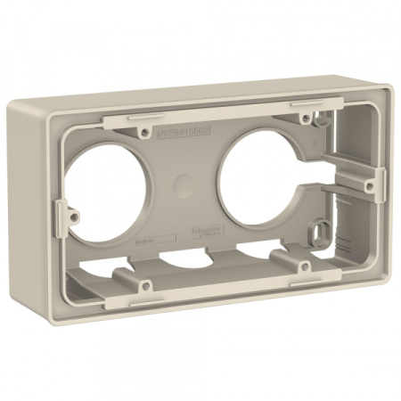 Schneider Electric Unica New Беж Коробка 2-ая для открытой установки (NU800444)