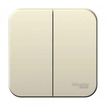 Systeme Electric Blanca наруж Молочный Выключатель 2-клавишный, 10А, 250B