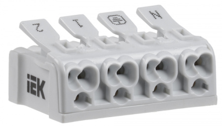 IEK Клемма пружинная соединительная КСП4-2L+N+PE