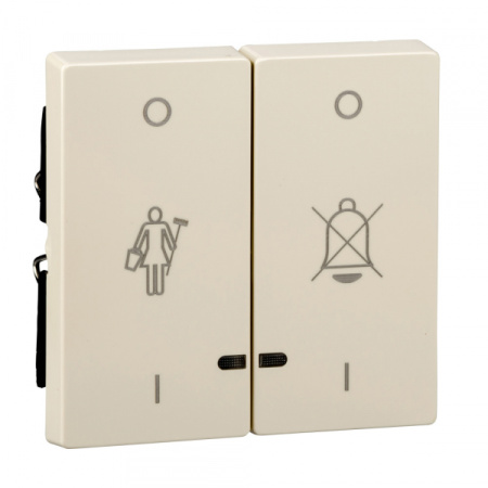 Schneider Electric Merten SM Беж Две Клавиши "перечеркнутый звонок","горничная" с окошком для световой индикации