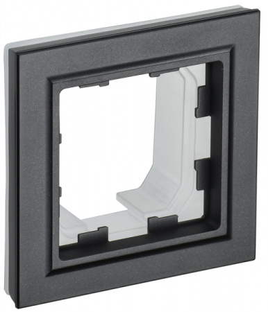 IEK BRITE BASE Черный Рамка 1-м IP44 РУ-1-БрЧ-44