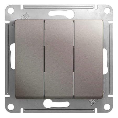 Systeme Electric Glossa Платина Выключатель 3-клавишный, сх.3, 10AX