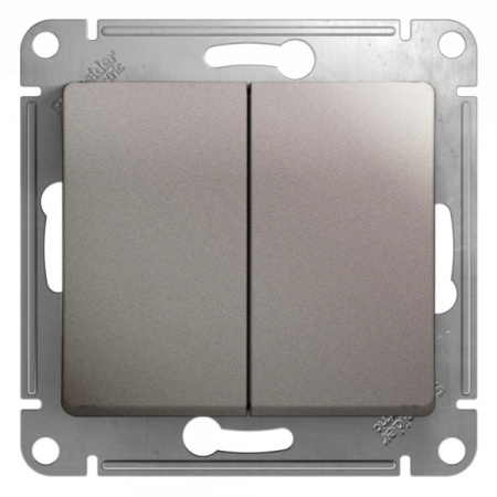 Systeme Electric Glossa Платина Переключатель 2-клавишный, сх.6,10AX