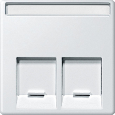 Schneider Electric Merten SM Бел глянец Накладка розетки ТЛФ/комп 2-ой прямой