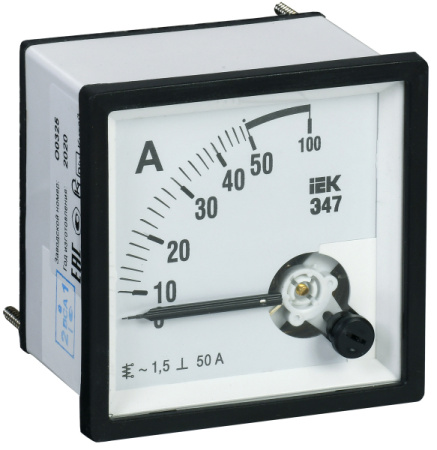IEK Амперметр Э47 50А кл. точн. 1,5 96х96мм