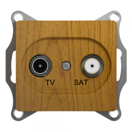 Systeme Electric Glossa Дерево Дуб Розетка TV-SAT оконечная 1DB
