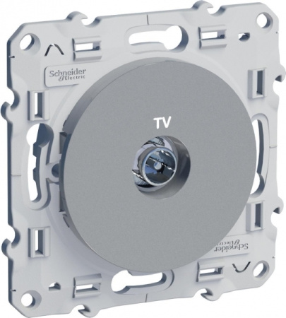Schneider Electric Odace Алюминий Розетка TV