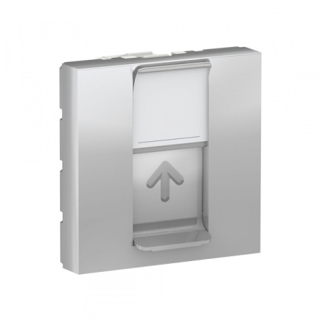 Schneider Electric Unica Modular Алюминий Панель лицевая RJ45, одиночная без коннектора, 2 модуля
