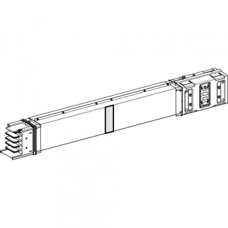 Schneider Electric CANALIS KSA СЕКЦИЯ ПРЯМАЯ ГОРИЗ. ИЗМЕНЯЕМОЙ ДЛИНЫ 630A С ОГН.БАР. A=800 ДО 1900
