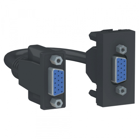Schneider Electric Unica Modular Антрацит Розетка HD15 female (VGA), 1 модуль